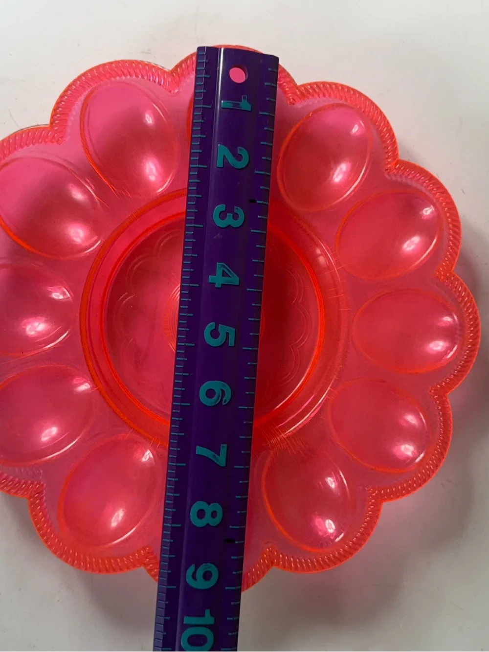 Clear and Pink Plastic Egg Tray Platter - Party Serving Tray